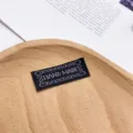 Μαύρη υφασμάτινη ετικέτα με κείμενο HAND MADE για χειροποίητα ρούχα και αξεσουάρ διακόσμηση. - Στυλ Κανονικό HM / 1 Κομμάti (1.2x4cm) / Μαύρο