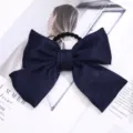 Coletero de lazo de tela azul marino con alta elasticidad para mujeres y niñas uso diario. - Azul Marino (Coletero)