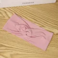 Bandeau de sport noué côtelé rose pour femmes fitness yoga course absorbant la sueur. - Style Nœud Croisé / Rose
