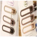Minimalist milk tea color hair clips set, cute oval snap hair clips for women styling. - 3 Pieces/Pack / Three Clips Oval - Milk Tea Dark Random