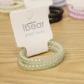 Classic medium telephone wire hair band, stylish coil hair tie for daily wear and shower use. - 10# UV Green Price For 2 Pieces (Bulk)