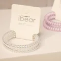 Classic medium telephone wire hair coil, translucent plastic spiral hair tie for women. - 14# UV Clear Price For 2 Pieces (Bulk)