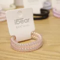 Classic medium spiral hair ties, pink iridescent telephone wire hair bands for daily wear. - 12# UV Pink Price For 2 Pieces (Bulk)