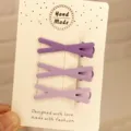 Set of 3 matte purple X-shaped hair clips, cute geometric bangs clips for daily wear and styling. - 3 Pieces/Pack / Three X - Purple Series