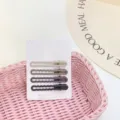 Minimalist matte wave hair clips set of 4, stylish side bangs barrettes for daily styling. - 4 Pieces/Pack / Wave Style - 4 Pieces Per Pack