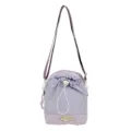 Casual purple drawstring crossbody bag, stylish mini shoulder bag for daily women use. - Lavender
