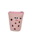Cute pink cookie design pencil pouch large capacity student zipper coin purse bag - Lotus Pink