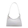 White crocodile pattern underarm bag chic minimalist single shoulder baguette handbag for women - White