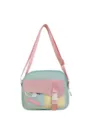 Joli sac bandoulière en toile pastel avec plusieurs poches et de superbes couleurs vives - Sans Pendentif / Vert clair