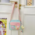 Joli sac bandouliere colorblock pour filles, style decontracte mignon petit sac porte epaule. - Avec Pendentif / Vert clair