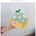 Bolso cruzado de setas lindo para niños bolso de hombro de cuero PU de dibujos animados - Hongo Verde