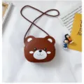 Niños lindo bolso cruzado de oso marrón bolsa pequeña para atuendo diario variante - Oso de peluche