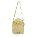Small yellow crossbody bag, casual mini drawstring shoulder bag for women phone purse. - Off White