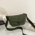 Minimalist portable dumpling bag, versatile ins style sports daily commute crossbody bag for women. - Green