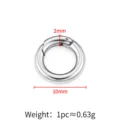 Stainless steel spring ring clasp DIY necklace bracelet bag keychain jewelry accessories - Round Spring Clasp / 2x10mm / Steel
