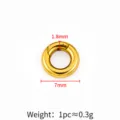 RVS veerring sluiting goudkleurig DIY sieraden accessoires bevindingen 7mm 1.8mm stuks - Ronde veerringsluiting / 1.8x7mm / 18K Goud