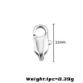 RVS kreeftsluiting 11mm DIY sieraden connector voor kettingen en armbanden accessoires onderdelen - Vierkante Sluiting 11mm / Staalkleur