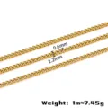 Gold stainless steel cuban chain link for DIY jewelry making necklace bracelet crafts. - 18K Gold Curb Chain / 0.6x2.2mm