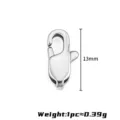 Roestvrij staal gepolijste kreeftsluiting DIY sieraden accessoire voor ketting armband 13mm - Vierkante Sluiting 13mm / Staalkleur