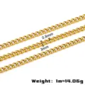 Stainless steel curb chain gold color 3mm width DIY necklace bracelet jewelry making - 18K Gold Curb Chain / 0.8x3.0mm