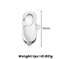 Stainless steel lobster clasp DIY jewelry making accessories necklace bracelet connector 16mm - Square Clasp 16mm / Steel