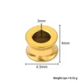 Stainless steel 18K gold plated spacer bead barrel jewelry accessory DIY bracelet making - Horn Bead / 6.5x4x3mm / 18K Gold