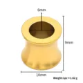 Stainless steel 18k gold plated spacer barrel bead DIY jewelry accessory 6x9x10mm - Horn Bead / 9x10x6mm / 18K Gold