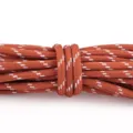5mm dopamine color polyester braided rope DIY handmade umbrella rope bag hanging pendant accessory - Brown Red