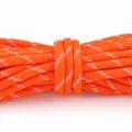 5mm orange paracord braided rope DIY handmade bag charm trendy accessory vibrant color style - Bright Orange