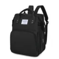 Sac à dos à langer multifonctionnel imperméable grande capacité sac de voyage noir - Noir
