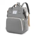 Sac à dos à langer imperméable multifonctionnel pour mamans, grand sac de voyage bébé. - Gris