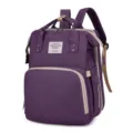Sac à dos à langer violet multifonction, grande capacité étanche pour maman et bébé. - Violet