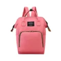 Pink multi-function mummy backpack large capacity stylish travel diaper bag for moms. - Watermelon red