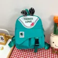 Mochila bonita para niños con orejas de conejo verde macaron cartera ligera bolsa infantil - Talla única / Verde