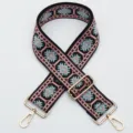 Replacement Bag Strap, Ethnic Woven Jacquard Shoulder Crossbody Strap with Gold Hardware - No.394 Gold Hook