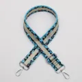 Courroie d'epaule longue jacquard epaissie coloree pour sac bandouliere reglable accessoire - Crochet Argent N° 518