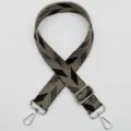 Wide woven replacement bag strap, ethnic geometric pattern with silver hardware, stylish. - No. 560 Silver Hook