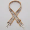 Colorful woven replacement bag strap with adjustable buckle and golden hardware for women bag. - Style No.599 - Gold Clasp
