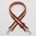 Sangle de sac de remplacement en jacquard colore avec boucles metalliques reglables. - Crochet Gunmetal N° 520