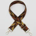 Wide bag strap replacement adjustable ethnic geometric pattern cross body shoulder purse belt. - No. 561 Gold Hook