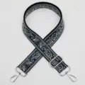 Sangle de sac large jacquard ethnique colorée bandoulière réglable accessoire de guitare. - Style 1047 Fermoir Argenté