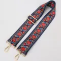 Ethnic style wide bag strap replacement adjustable shoulder messenger bag belt fashion accessory - Dandelion / Length 130cm Width 5cm / Gold Hook