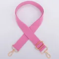 Rosa verstellbarer Canvas Taschenriemen Ersatz, einfarbiger Schulter Umhängetaschengurt. - Silberner Haken / Rosa Baumwollband