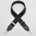 Black chevron wide bag strap replacement adjustable crossbody strap for women shoulder bags - Gold Hook / Black