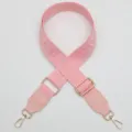 Pink replacement bag strap with geometric pattern, adjustable length and gold hardware. - No. 1183