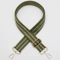 Wide canvas replacement bag strap, adjustable shoulder strap with gold hardware. - Gold Hook / Style 745