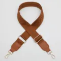 Large bandoulière marron, sangle de sac de rechange réglable avec motif jacquard et quincaillerie. - No. 1174