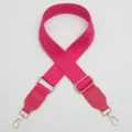 Sangle de sac de remplacement tissée rose vif, bandoulière large réglable avec motif losanges. - No. 1175