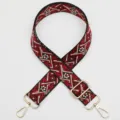 Bandoulière de sac de rechange à motif jacquard géométrique, longueur réglable, quincaillerie dorée. - Style 1123