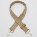 Wide adjustable bag strap with gold hardware, stylish replacement shoulder strap for handbags. - Style 757